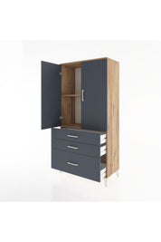 Hyperion Dolap 2 Raflı 3 Çekmeceli 2 Kapaklı 88x44x182 - S57M014V8B