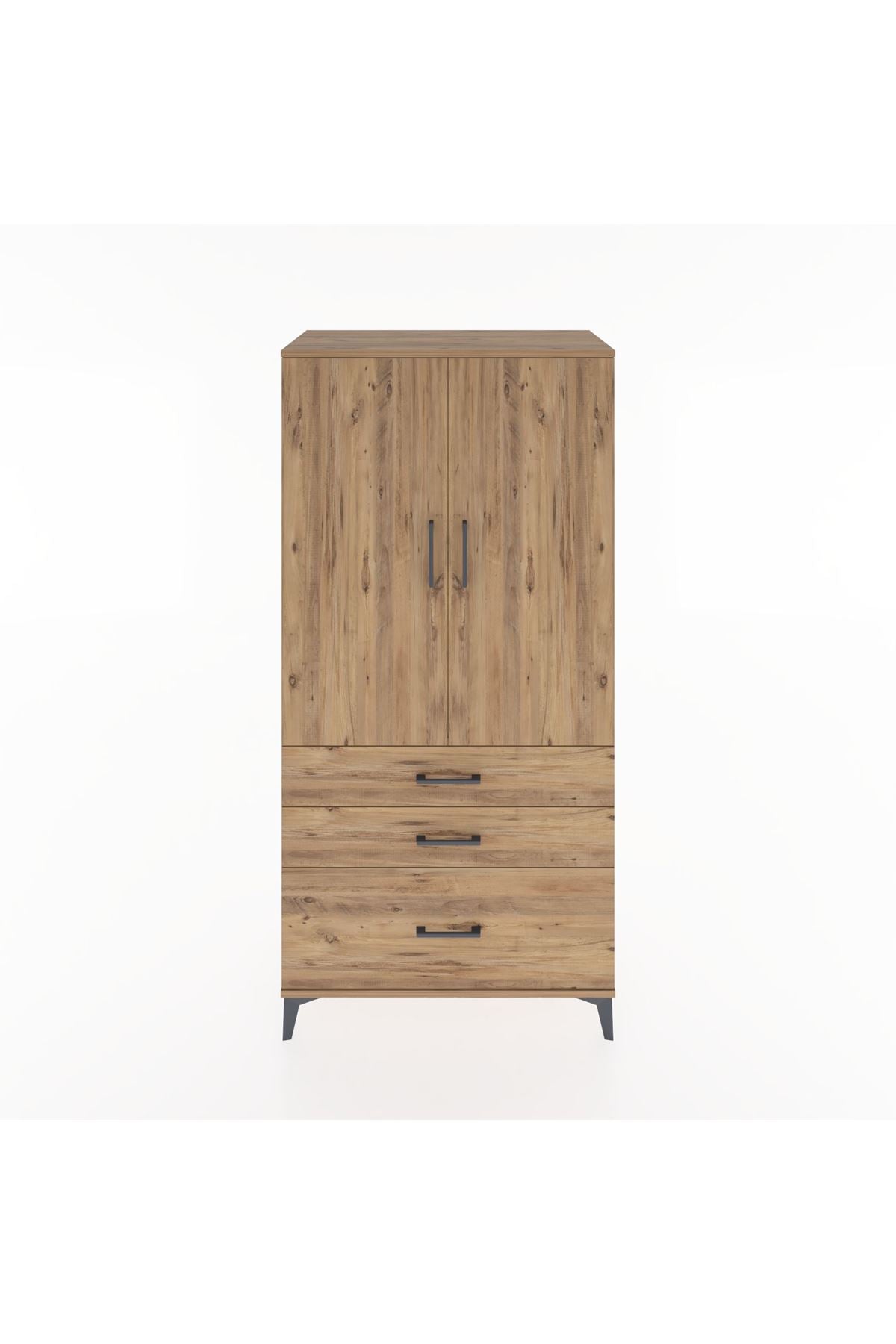 Hyperion Dolap 2 Raflı 3 Çekmeceli 2 Kapaklı 88x44x182 - S57M014V9B