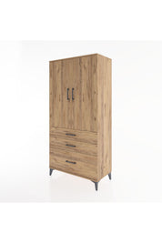 Hyperion Dolap 2 Raflı 3 Çekmeceli 2 Kapaklı 88x44x182 - S57M014V9B