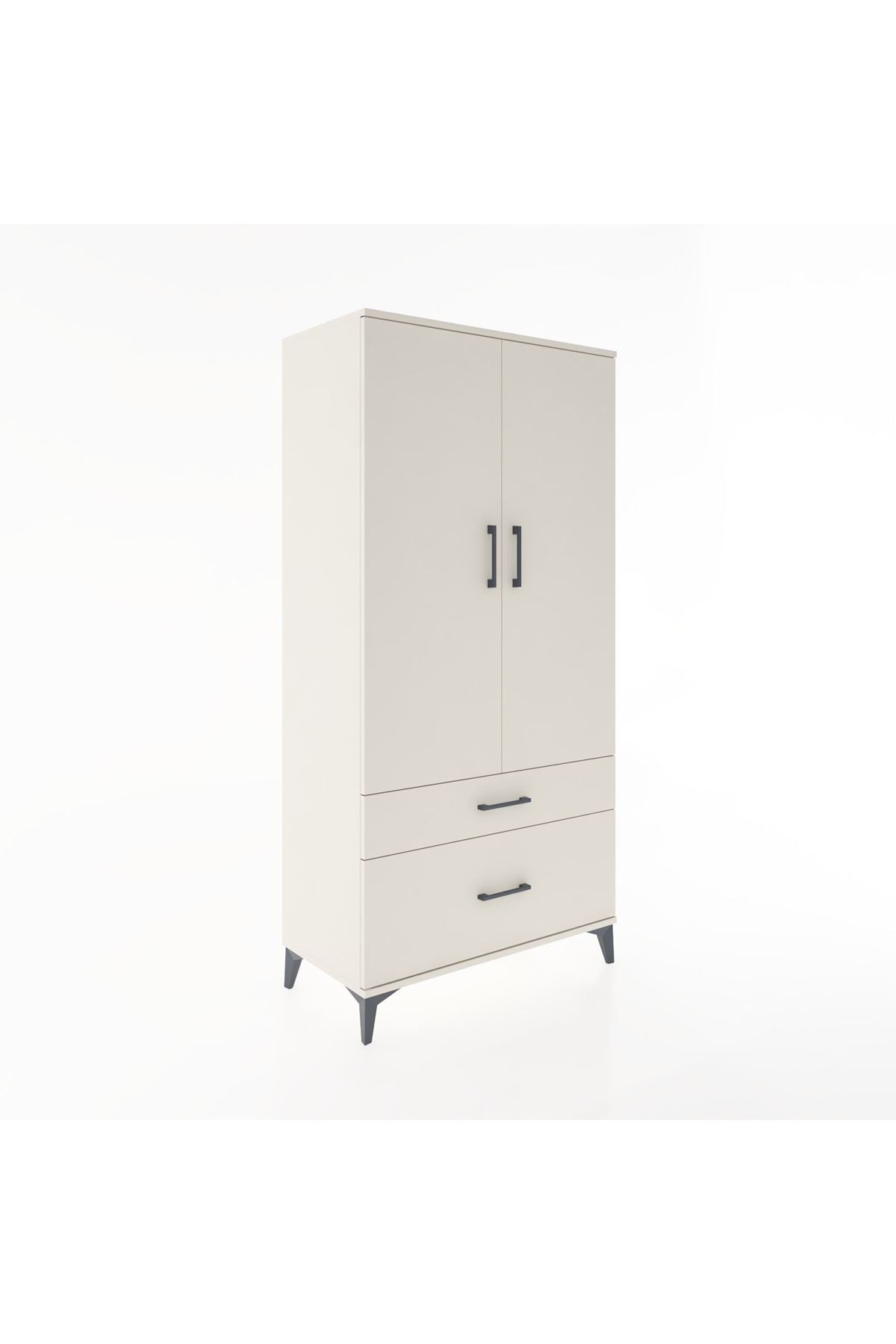 Hyperion Dolap 4 Raflı 2 Çekmeceli 2 Kapaklı 88x44x182 - S57M015V1B