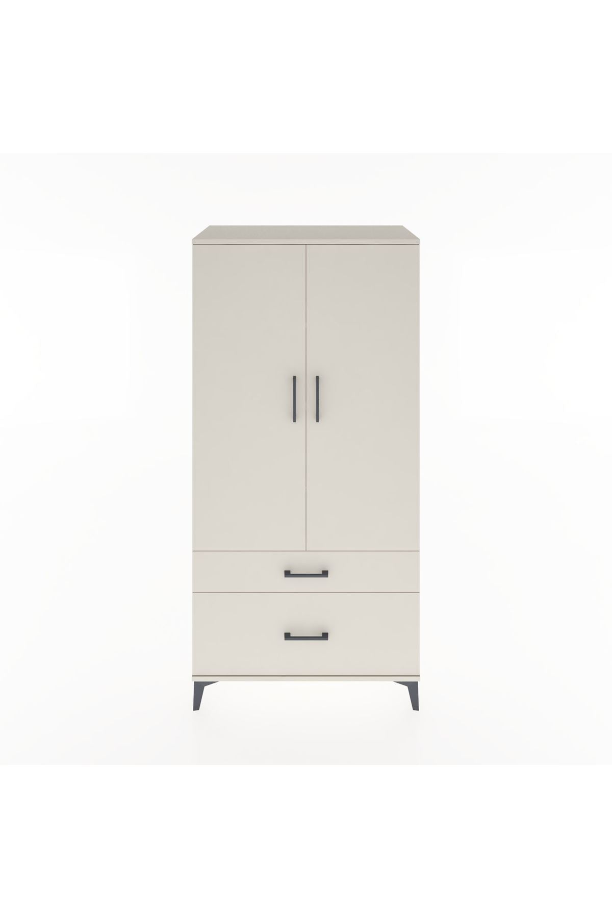 Hyperion Dolap 4 Raflı 2 Çekmeceli 2 Kapaklı 88x44x182 - S57M015V1B