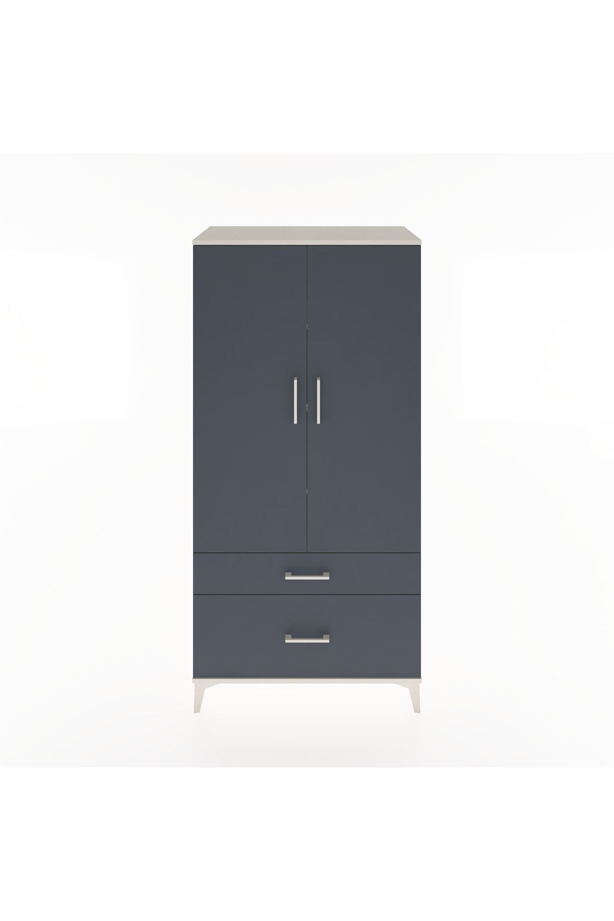 Hyperion Dolap 4 Raflı 2 Çekmeceli 2 Kapaklı 88x44x182 - S57M015V2B