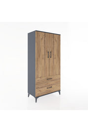Hyperion Dolap 4 Raflı 2 Çekmeceli 2 Kapaklı 88x44x182 - S57M015V6B