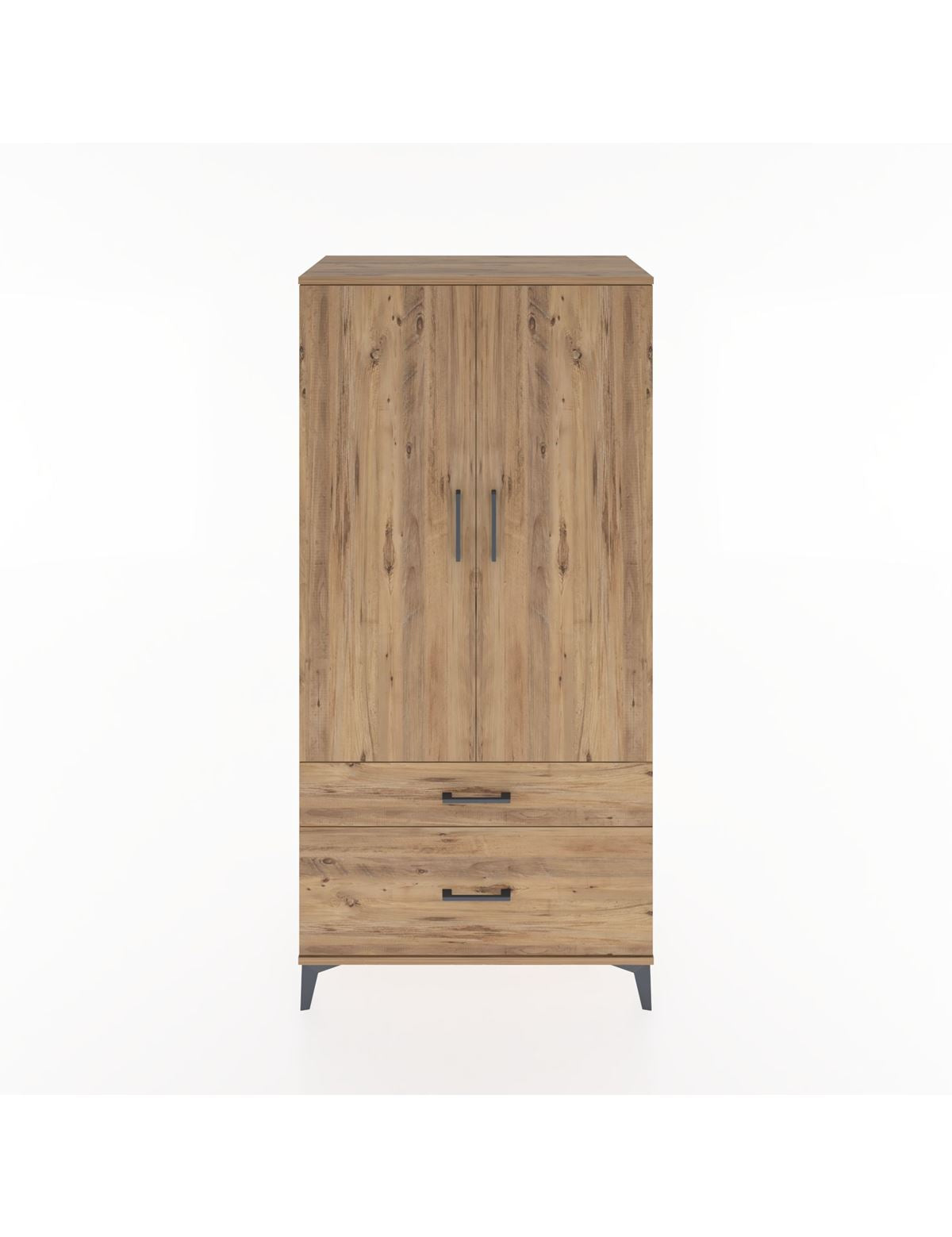 Hyperion Dolap 4 Raflı 2 Çekmeceli 2 Kapaklı 88x44x182 - S57M015V9B