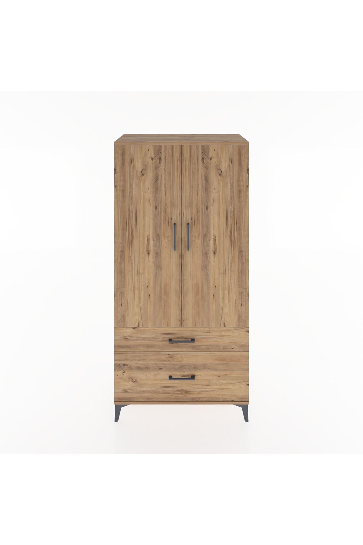 Hyperion Dolap 4 Raflı 2 Çekmeceli 2 Kapaklı 88x44x182 - S57M015V9B