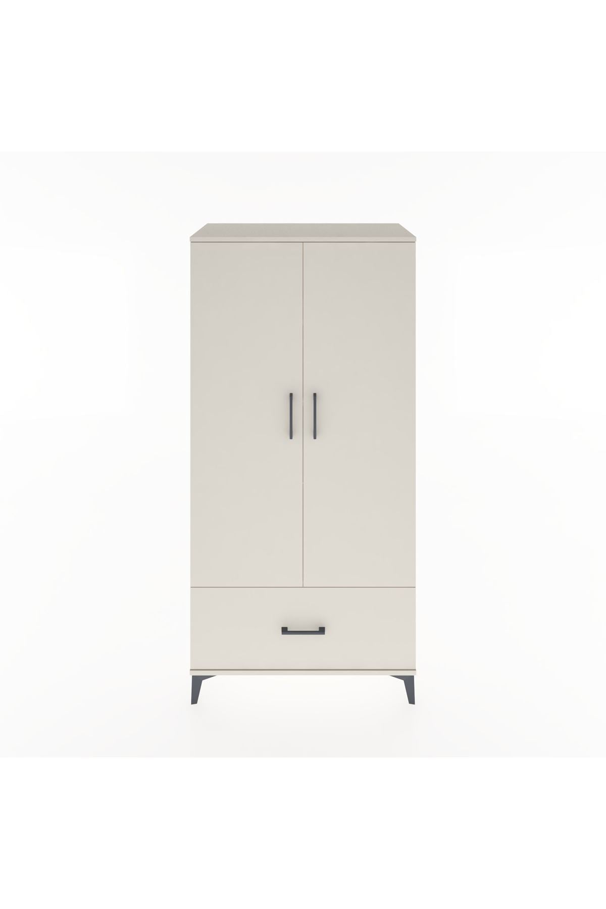 Hyperion Dolap 4 Raflı Tek Çekmeceli 2 Kapaklı 88x44x182 - S57M016V1B