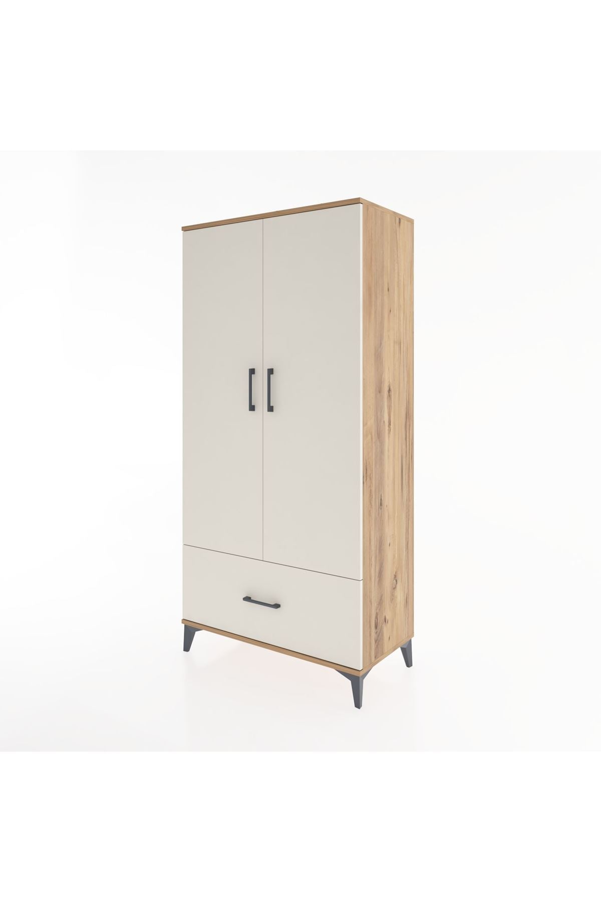 Hyperion Dolap 4 Raflı Tek Çekmeceli 2 Kapaklı 88x44x182 - S57M016V7B