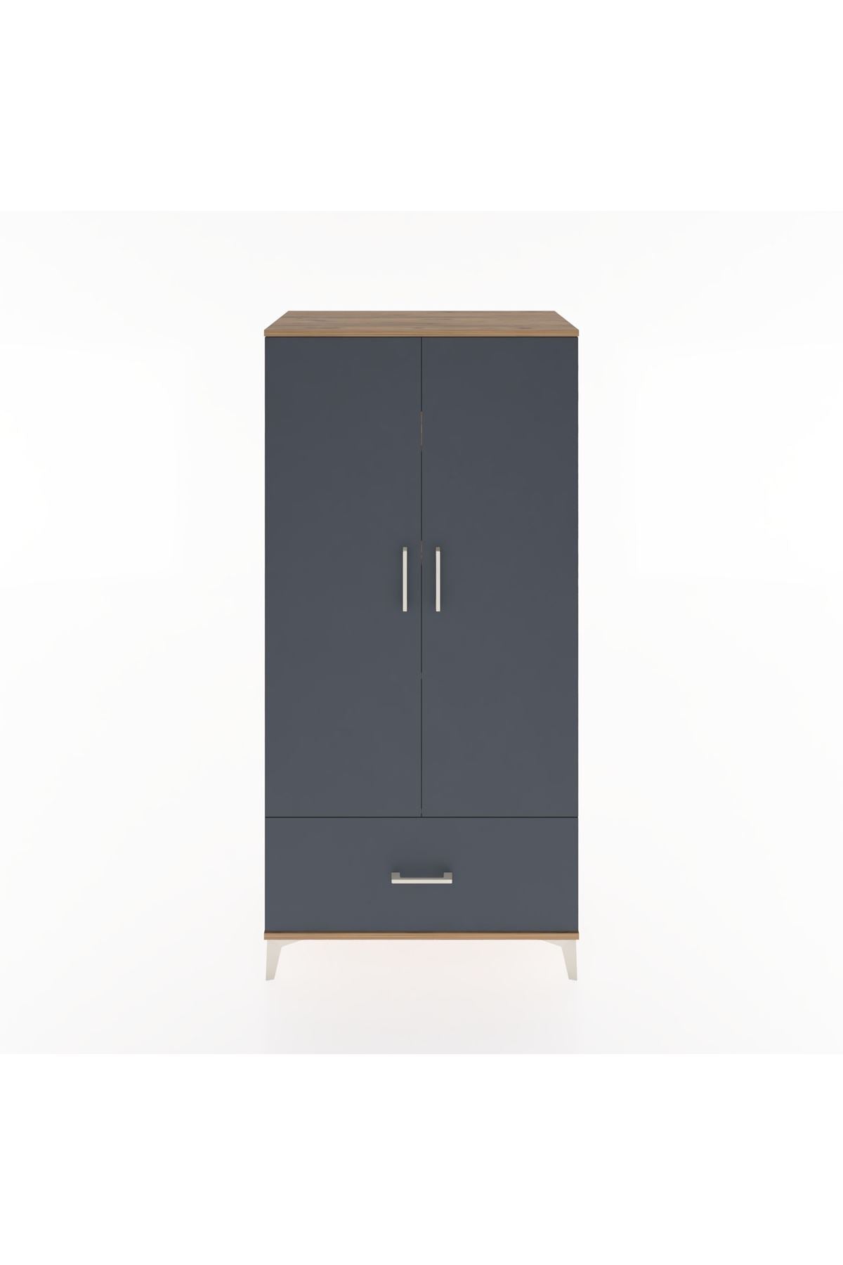 Hyperion Dolap 4 Raflı Tek Çekmeceli 2 Kapaklı 88x44x182 - S57M016V8B