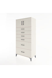 Hyperion Dolap Tek Raflı 6 Çekmeceli 2 Kapaklı 88x44x182 - S57M017V1B