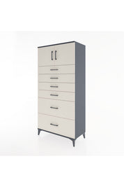 Hyperion Dolap Tek Raflı 6 Çekmeceli 2 Kapaklı 88x44x182 - S57M017V4B