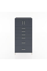 Hyperion Dolap Tek Raflı 6 Çekmeceli 2 Kapaklı 88x44x182