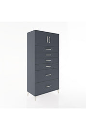 Hyperion Dolap Tek Raflı 6 Çekmeceli 2 Kapaklı 88x44x182 - S57M017V5B