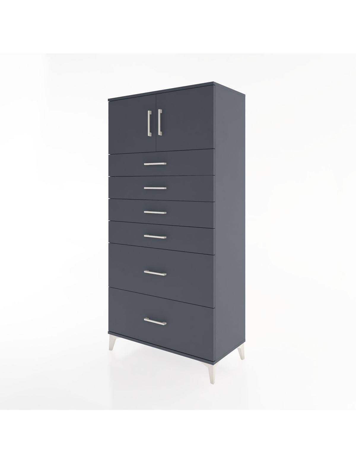 Hyperion Dolap Tek Raflı 6 Çekmeceli 2 Kapaklı 88x44x182 - S57M017V5B