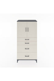 Hyperion Dolap Tek Raflı 4 Çekmeceli 2 Kapaklı 88x44x182 - S57M019V4B