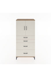 Hyperion Dolap Tek Raflı 4 Çekmeceli 2 Kapaklı 88x44x182 - S57M019V7B