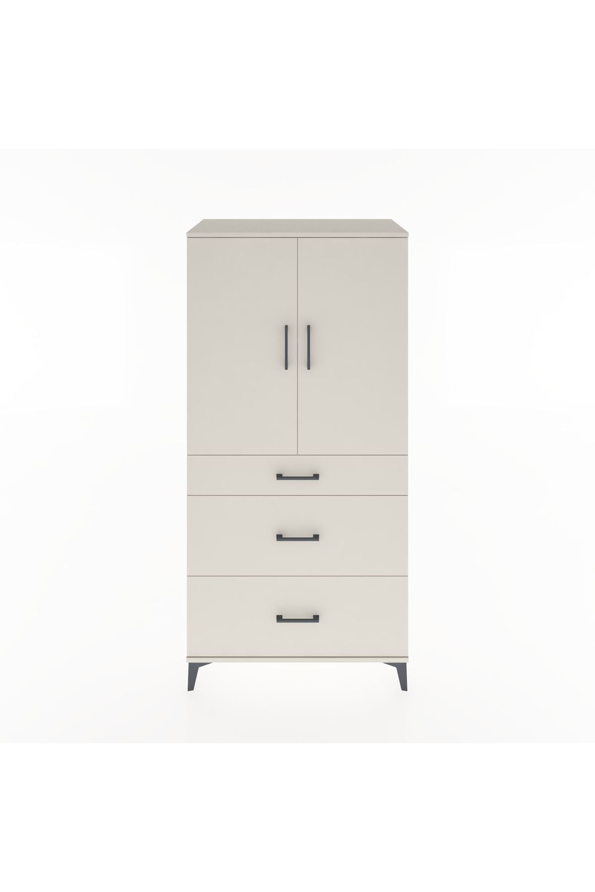 Hyperion Dolap 2 Raflı 3 Çekmeceli 2 Kapaklı 88x44x182 - S57M020V1B