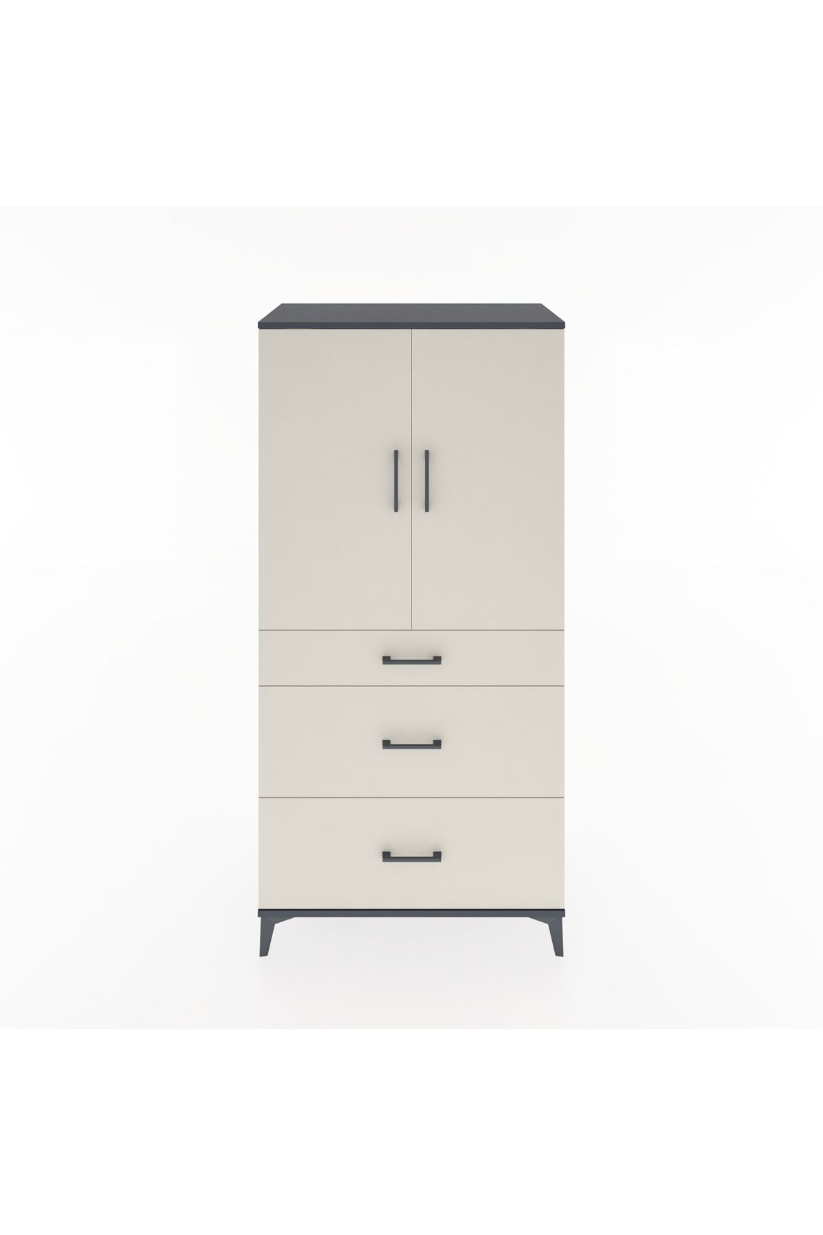 Hyperion Dolap 2 Raflı 3 Çekmeceli 2 Kapaklı 88x44x182 - S57M020V4B