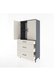 Hyperion Dolap 2 Raflı 3 Çekmeceli 2 Kapaklı 88x44x182 - S57M020V4B