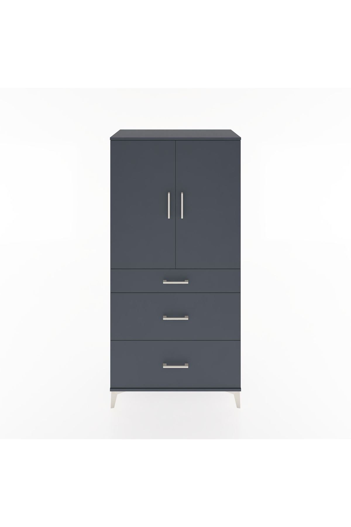 Hyperion Dolap 2 Raflı 3 Çekmeceli 2 Kapaklı 88x44x182 - S57M020V5B