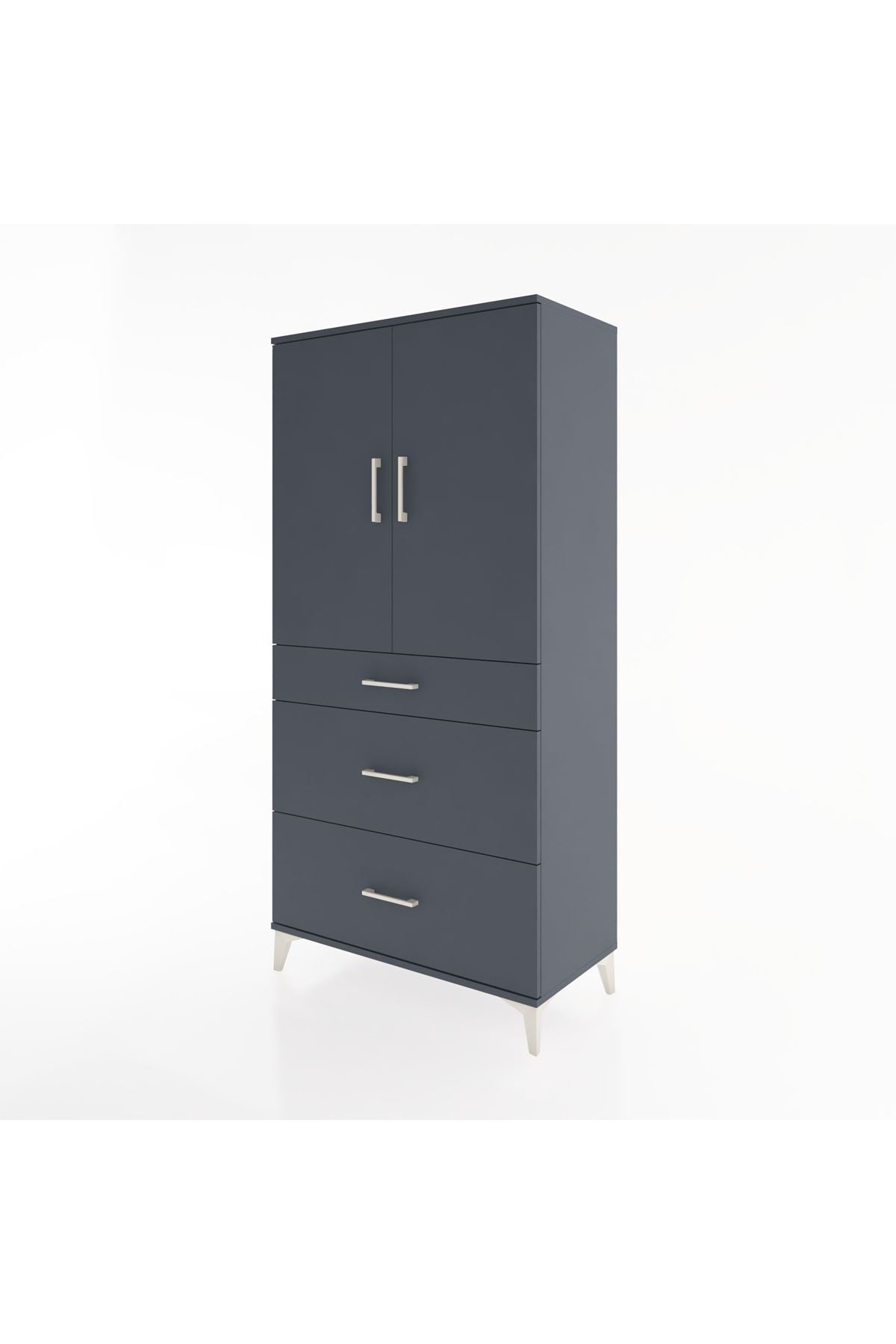 Hyperion Dolap 2 Raflı 3 Çekmeceli 2 Kapaklı 88x44x182 - S57M020V5B