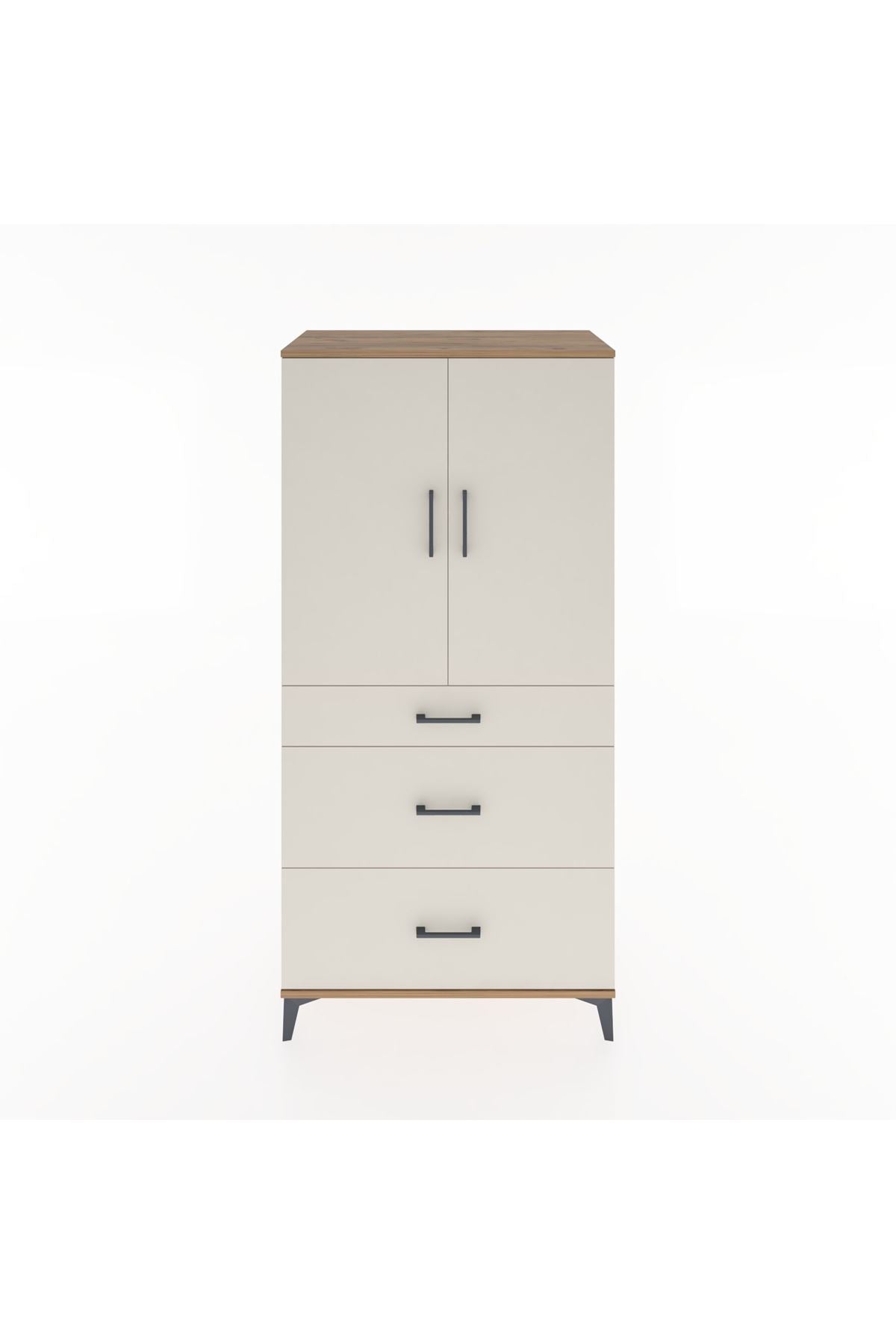 Hyperion Dolap 2 Raflı 3 Çekmeceli 2 Kapaklı 88x44x182 - S57M020V7B