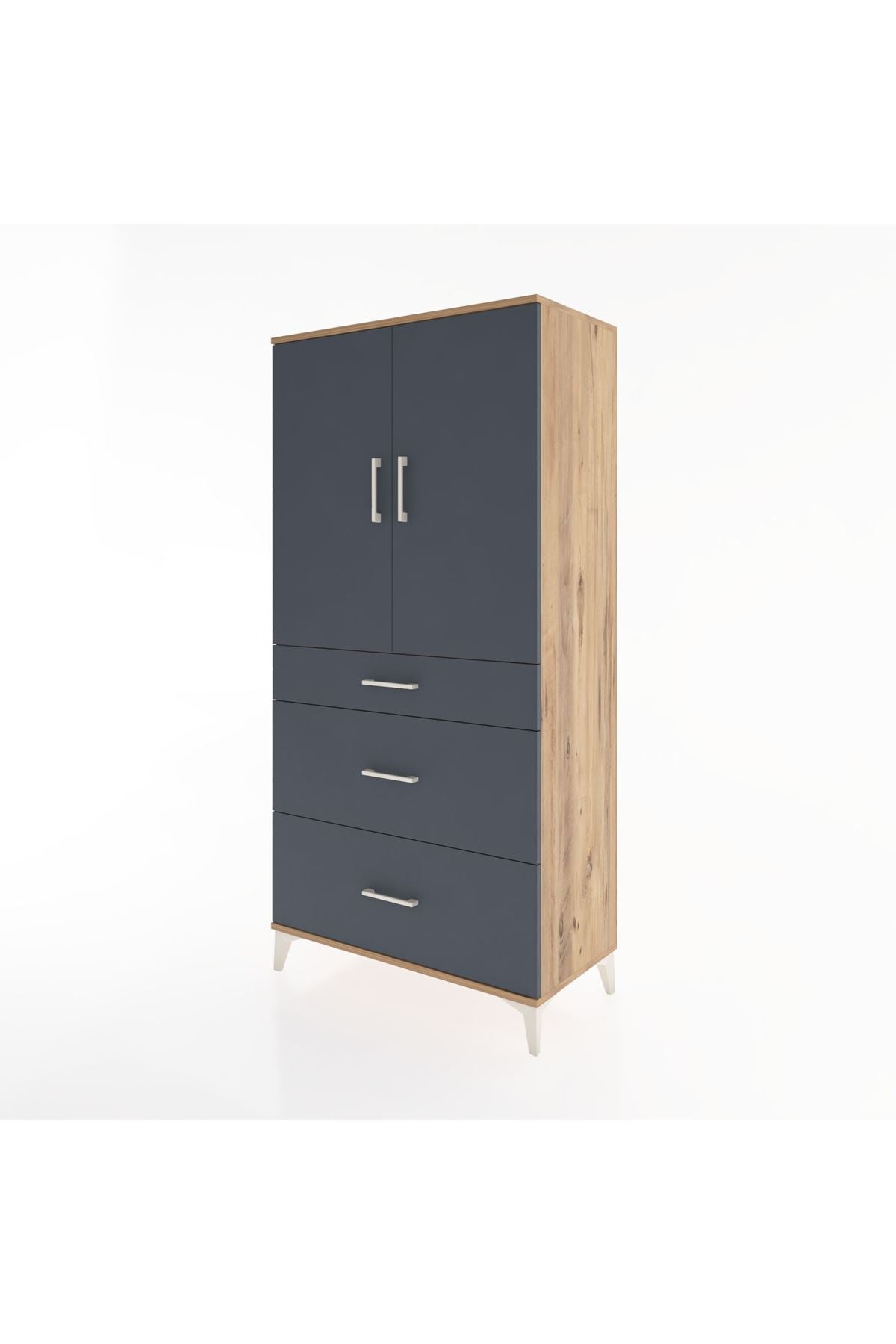 Hyperion Dolap 2 Raflı 3 Çekmeceli 2 Kapaklı 88x44x182 - S57M020V8B