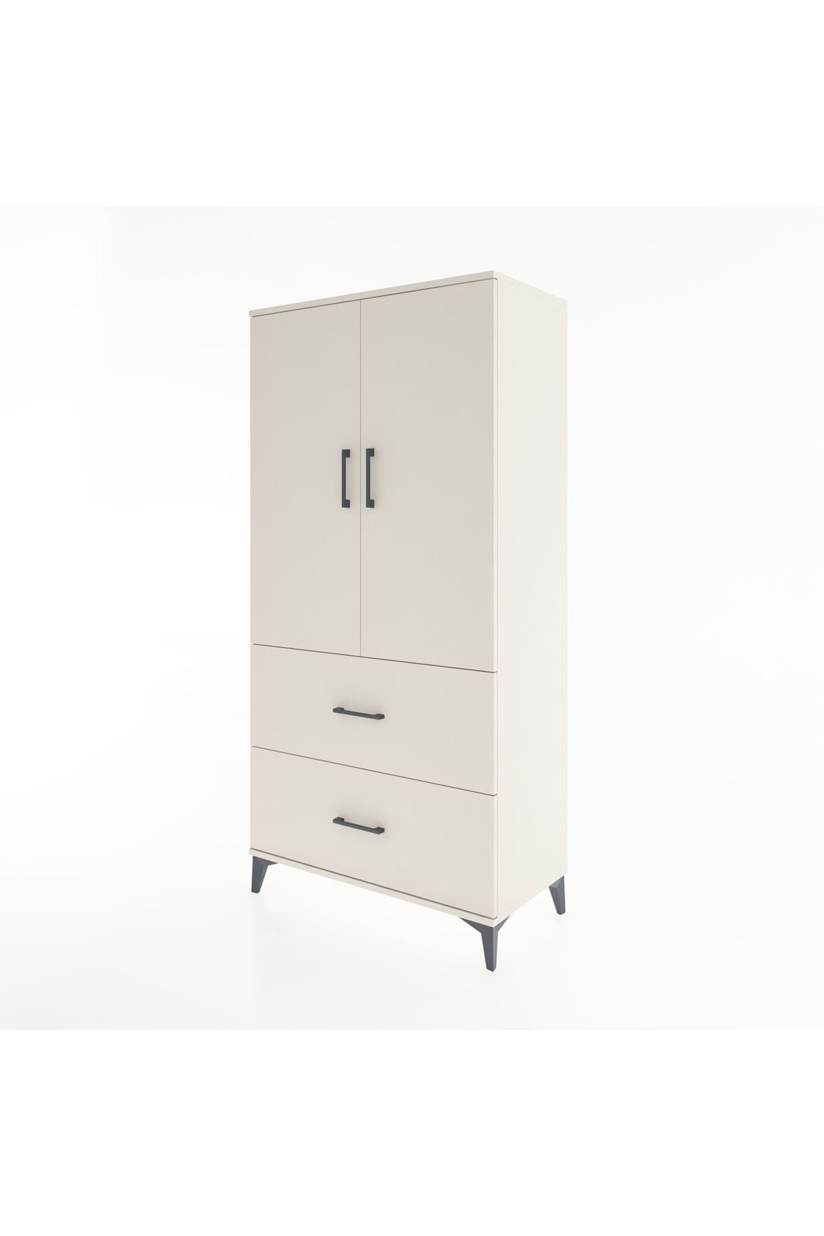 Hyperion Dolap 3 Raflı 2 Çekmeceli 2 Kapaklı 88x44x182 - S57M021V1B