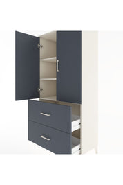 Hyperion Dolap 3 Raflı 2 Çekmeceli 2 Kapaklı 88x44x182 - S57M021V2B