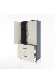 Hyperion Dolap 3 Raflı 2 Çekmeceli 2 Kapaklı 88x44x182 - S57M021V4B
