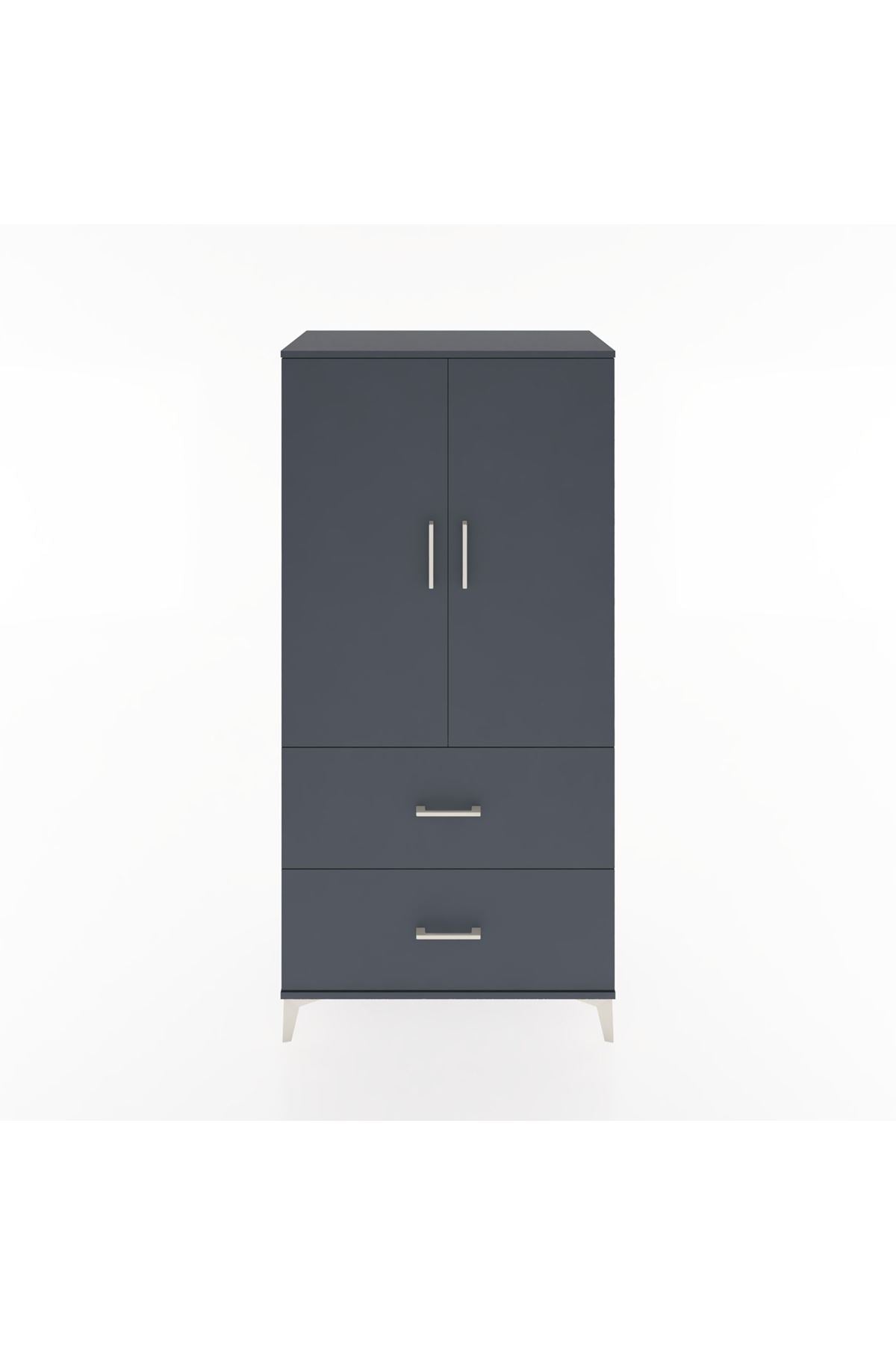 Hyperion Dolap 3 Raflı 2 Çekmeceli 2 Kapaklı 88x44x182 - S57M021V5B