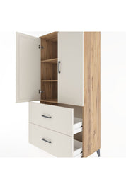 Hyperion Dolap 3 Raflı 2 Çekmeceli 2 Kapaklı 88x44x182 - S57M021V7B