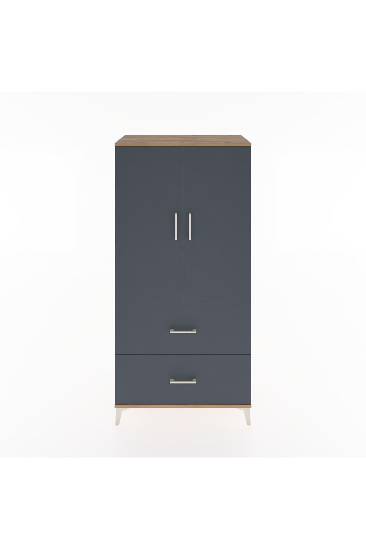 Hyperion Dolap 3 Raflı 2 Çekmeceli 2 Kapaklı 88x44x182 - S57M021V8B