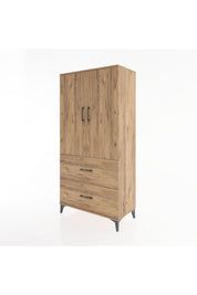 Hyperion Dolap 3 Raflı 2 Çekmeceli 2 Kapaklı 88x44x182 - S57M021V9B