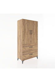 Hyperion Dolap 3 Raflı 2 Çekmeceli 2 Kapaklı 88x44x182 - S57M021V9B