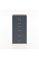 Hyperion Dolap Tek Raflı 5 Çekmeceli 2 Kapaklı 88x44x182