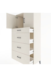 Hyperion Dolap Tek Raflı 4 Çekmeceli 2 Kapaklı 88x44x182 - S57M023V1B