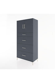 Hyperion Dolap Tek Raflı 4 Çekmeceli 2 Kapaklı 88x44x182 - S57M023V5B