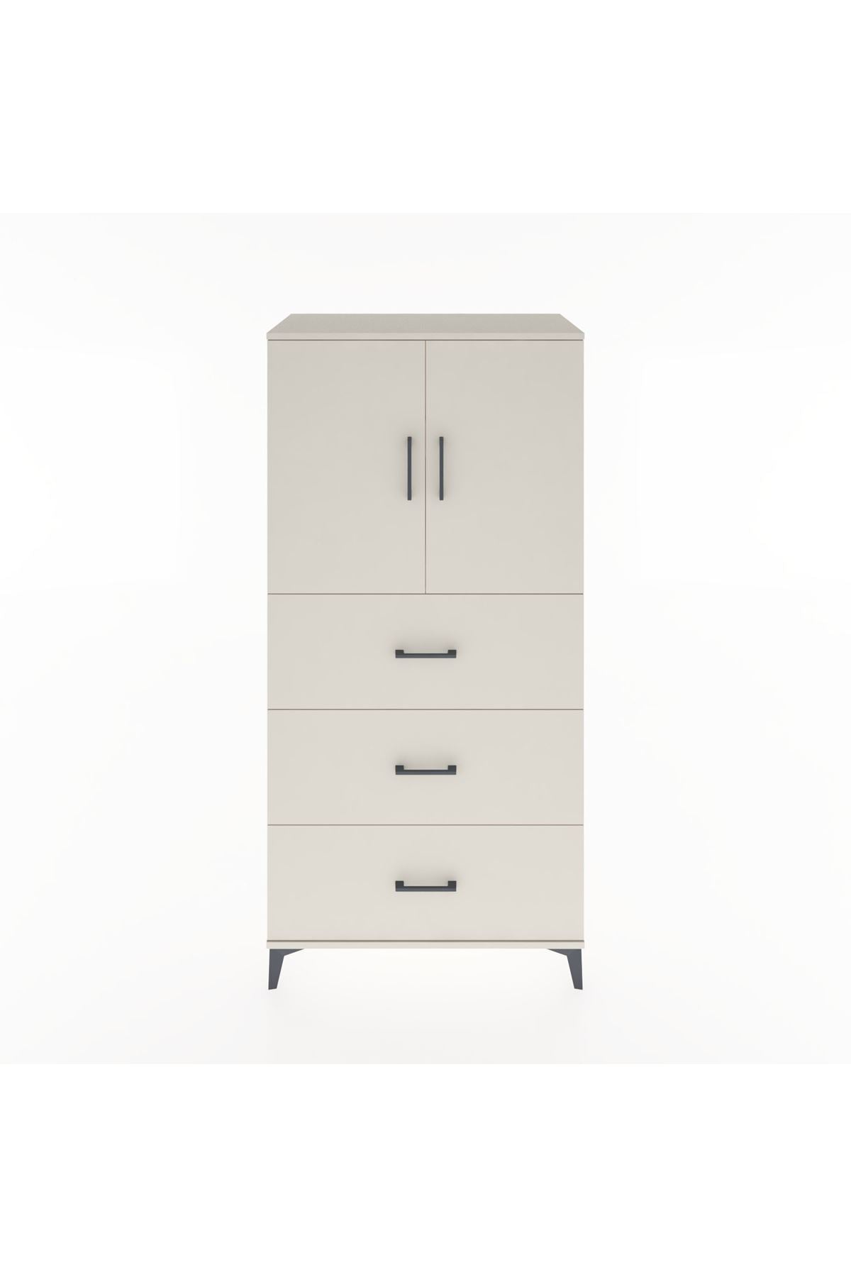 Hyperion Dolap 2 Raflı 3 Çekmeceli 2 Kapaklı 88x44x182 - S57M024V1B