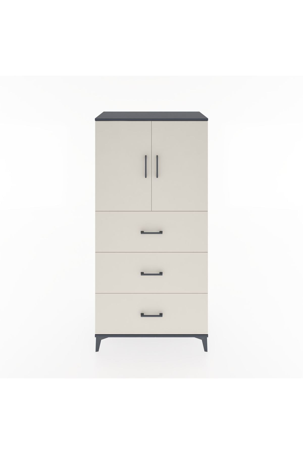 Hyperion Dolap 2 Raflı 3 Çekmeceli 2 Kapaklı 88x44x182 - S57M024V4B
