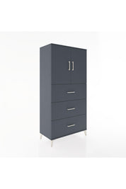 Hyperion Dolap 2 Raflı 3 Çekmeceli 2 Kapaklı 88x44x182 - S57M024V5B