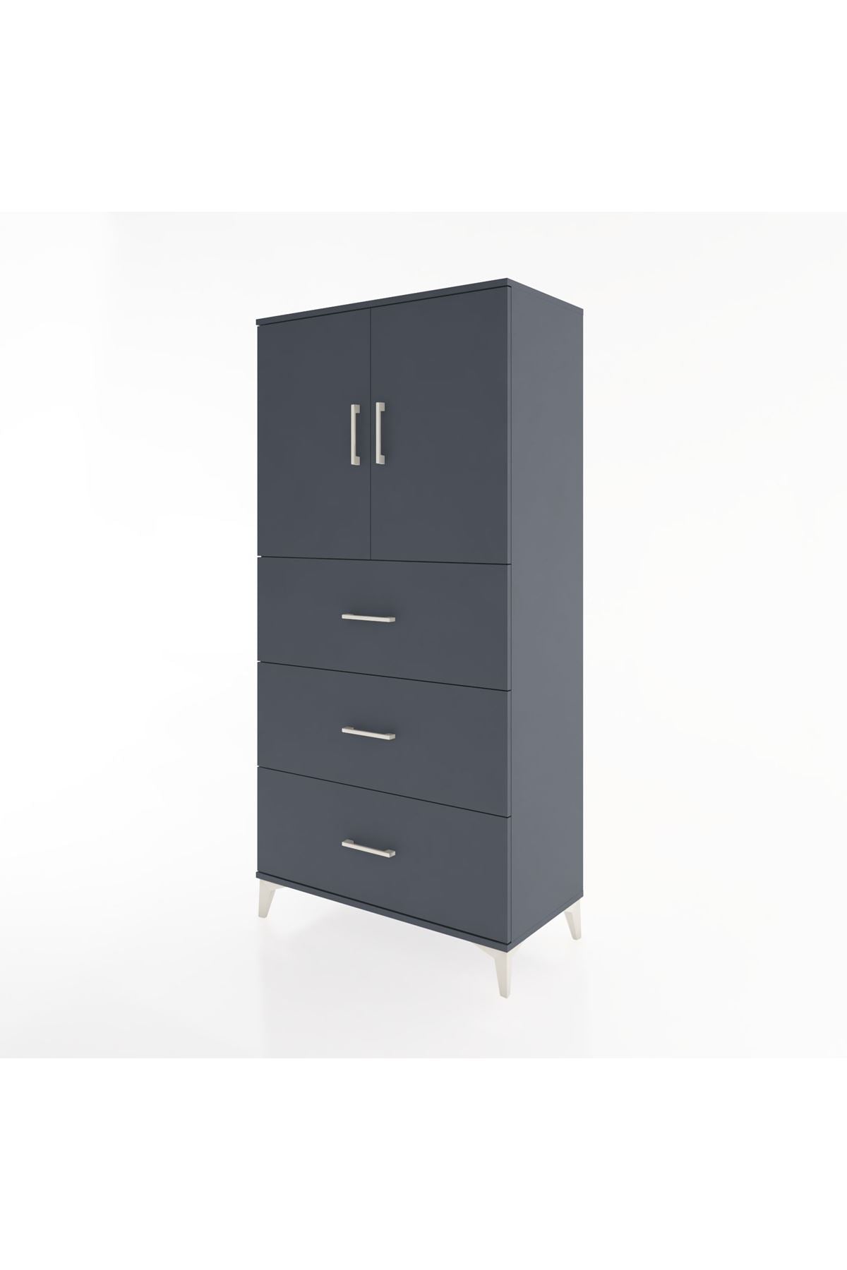 Hyperion Dolap 2 Raflı 3 Çekmeceli 2 Kapaklı 88x44x182 - S57M024V5B