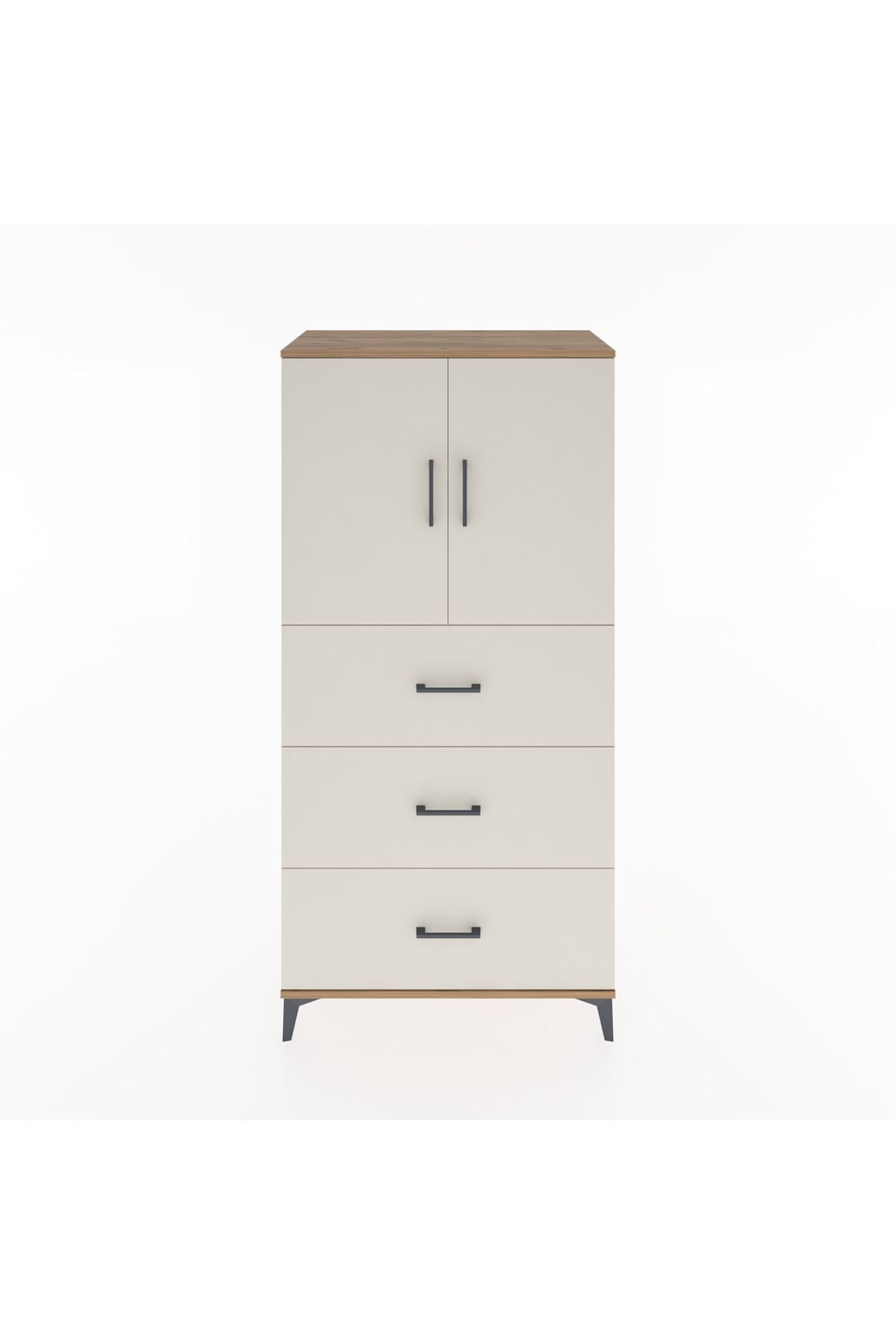 Hyperion Dolap 2 Raflı 3 Çekmeceli 2 Kapaklı 88x44x182 - S57M024V7B