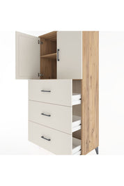 Hyperion Dolap 2 Raflı 3 Çekmeceli 2 Kapaklı 88x44x182 - S57M024V7B