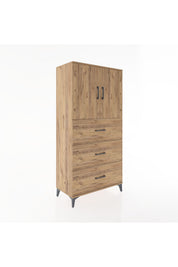 Hyperion Dolap 2 Raflı 3 Çekmeceli 2 Kapaklı 88x44x182 - S57M024V9B