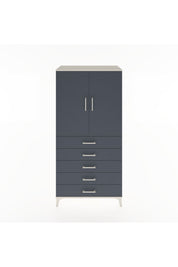 Hyperion Dolap Tek Raflı 5 Çekmeceli Tek Askılı 88x44x182 - S57M026V2B