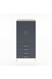 Hyperion Dolap Tek Raflı 4 Çekmeceli Tek Askılı 88x44x182 - S57M027V2B