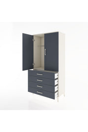 Hyperion Dolap Tek Raflı 4 Çekmeceli Tek Askılı 88x44x182 - S57M027V2B