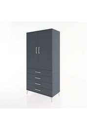Hyperion Dolap Tek Raflı 4 Çekmeceli Tek Askılı 88x44x182 - S57M027V5B
