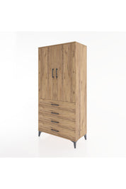 Hyperion Dolap Tek Raflı 4 Çekmeceli Tek Askılı 88x44x182 - S57M027V9B