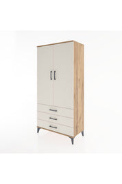 Hyperion Dolap Tek Raflı 3 Çekmeceli Tek Askılı 88x44x182 - S57M028V7B